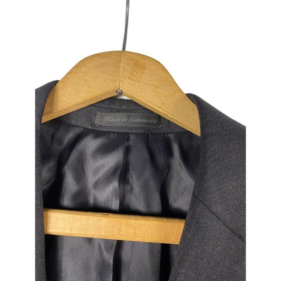 Calvin Klein Suit Jacket Blazer Sport Coat Black 100% Wool 40R 40 Regular Mens - Picture 3 of 6